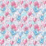 Ballon de fête rose et bleu