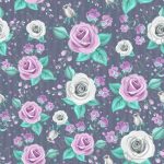 Collection floral fond gris