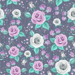 Collection floral fond gris