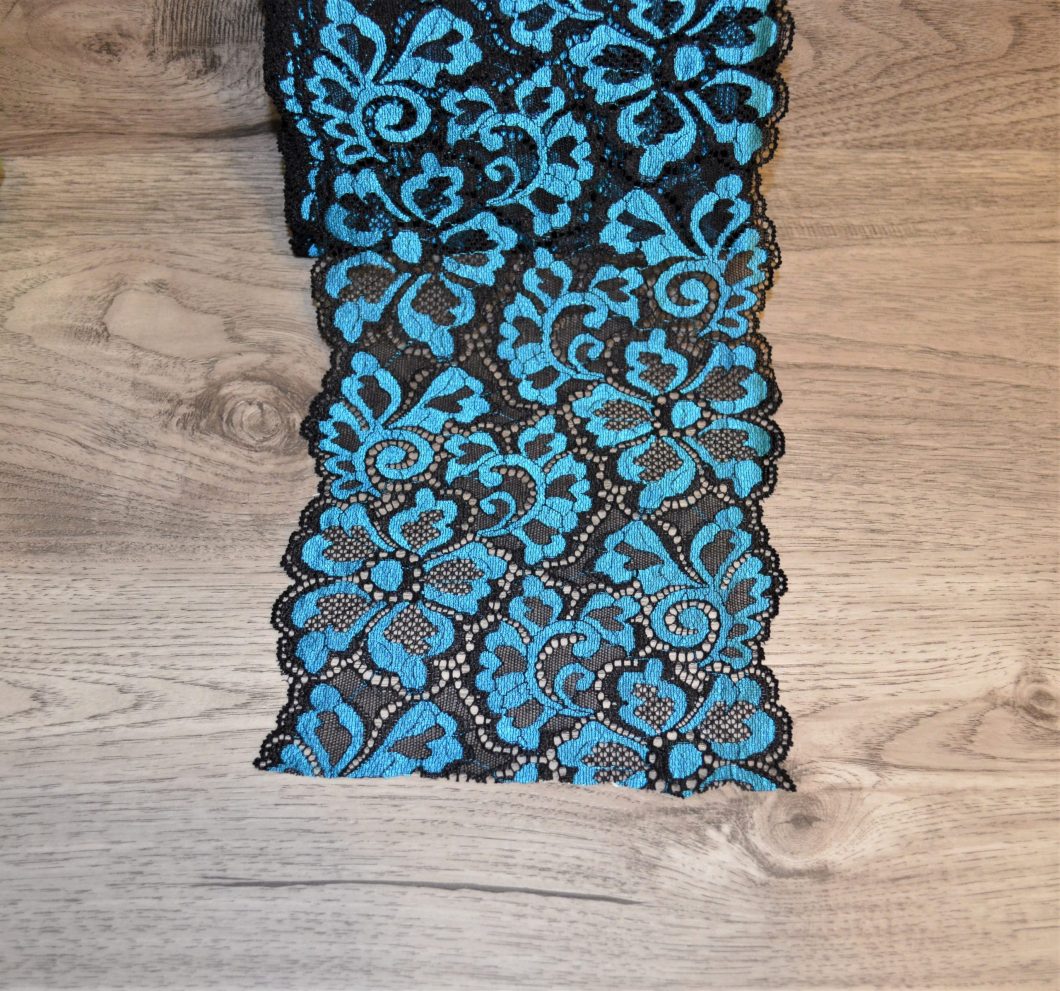 Dentelle extensible aqua