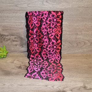Dentelle extensible rose