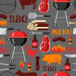 BBQ fond gris