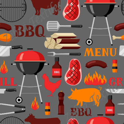 BBQ fond gris