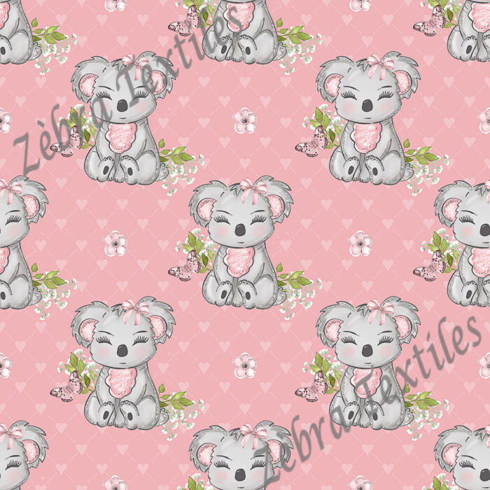Collection koala coeur rose
