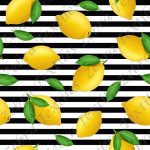 Citron fond ligné noir