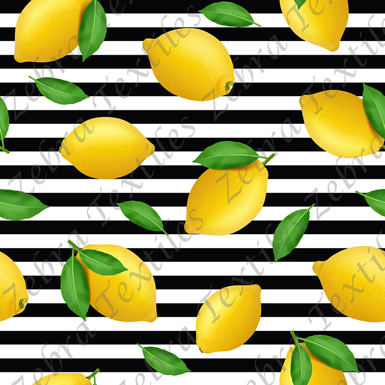Citron fond ligné noir