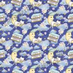 Collection chat nuit lune et nuage