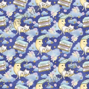 Collection chat nuit lune et nuage