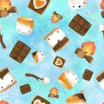 Guimauve et s'mores fond aqua