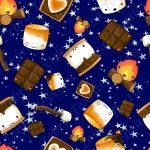 Guimauve et s'mores fond étoilé