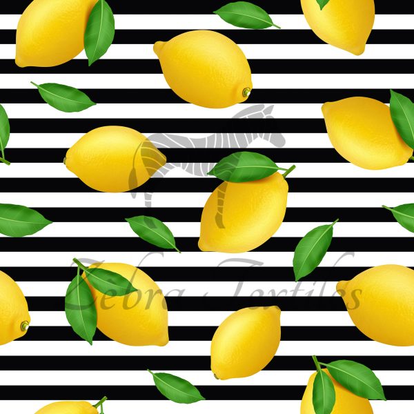 Citron fond ligné noir