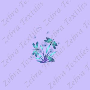 Libellule fond mauve panneau enfant