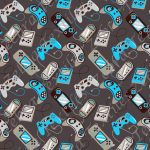 Manette de jeux bleu