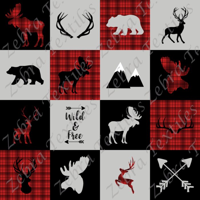 Faune québécoise rouge et grise