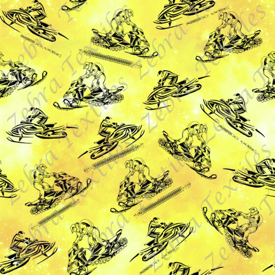 Motoneige 2 fond galaxie jaune