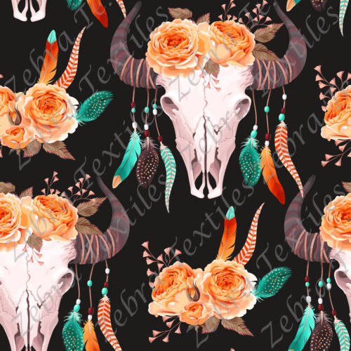 Skull buffle orangé