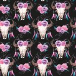 Skull buffle rose et mauve