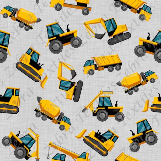 Camion construction fond lin gris
