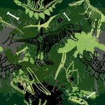 Dinosaure fond vert