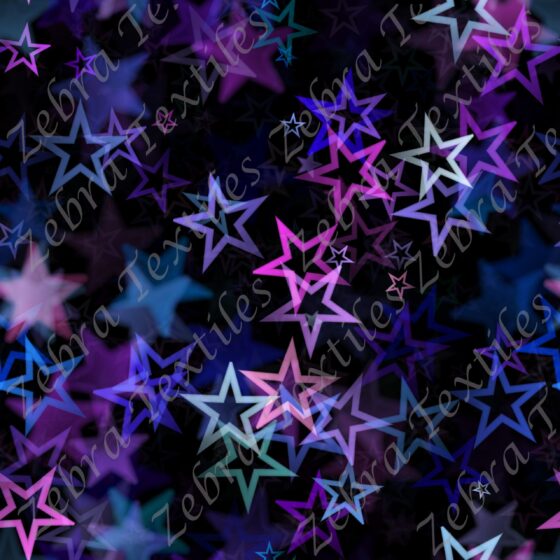 Étoile bleue mauve fond noir