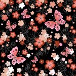 Fleur et papillon rouge