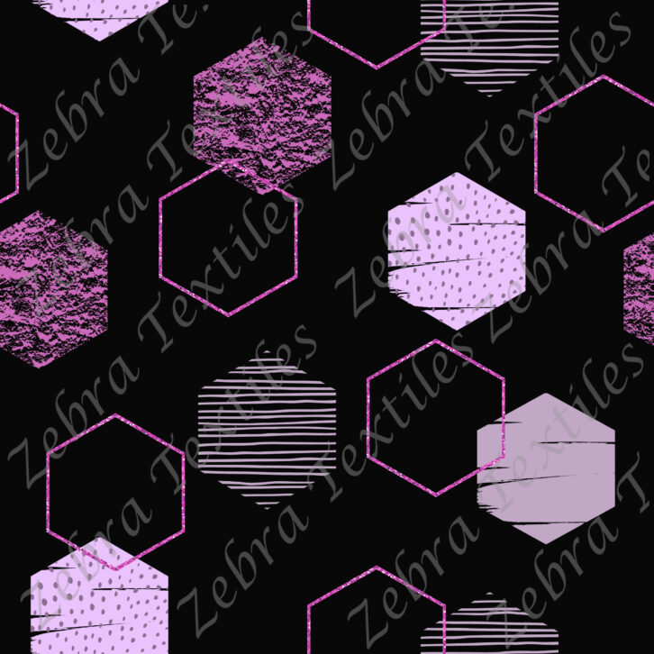 Hexagone mauve chic