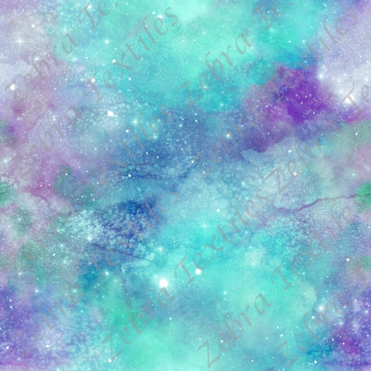 Voie lactée aqua et mauve