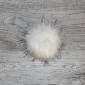Pompon fourrure synthétique blanc imitation raton