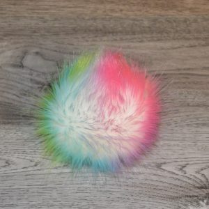 Pompon synthétique pointe multicolore