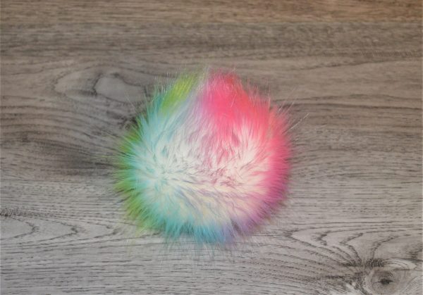 Pompon synthétique pointe multicolore