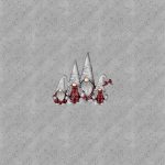 Gnomes à carreaux fond gris Panneau adulte