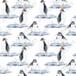 Pingouin fond blanc