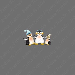 Pingouin fond gris