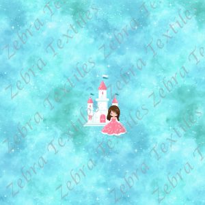 Princesse château fond galaxie aqua