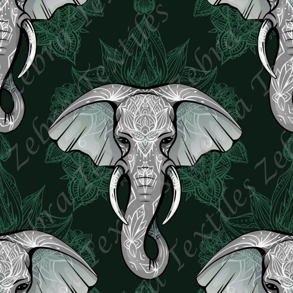 Éléphant vert * couleur exclusive *
