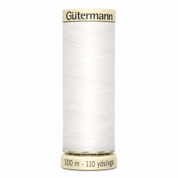 Fil de polyester tout usage Gutermann 100m nouveau blanc