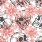 Skull fleur pêche