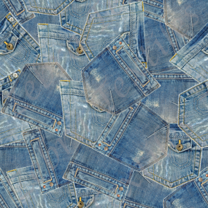 Poche de jeans délavée