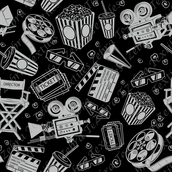 Cinéma vintage fond noir