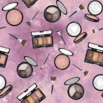 Maquillage fond galaxie vieux rose