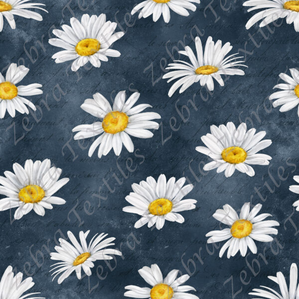 Marguerite fond indigo écriture