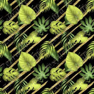 Collection feuille fond ligne or