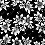 Fleur blanche fond noir