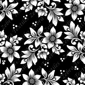 Fleur blanche fond noir