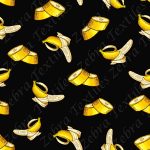 Banane en tranche fond noir