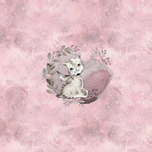 Dragon et fleur fond galaxie rose