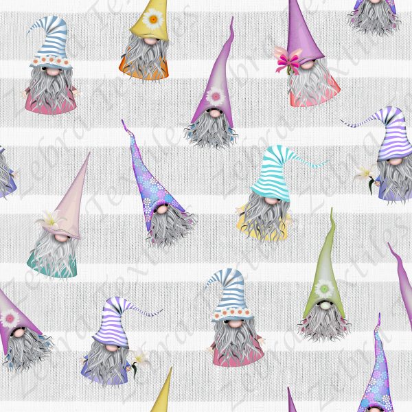 Gnome fond tricot ligné gris