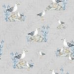 Mouette fond lin gris