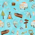 Voyage de pêche fond bleu