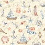 Voyage en mer fond map beige